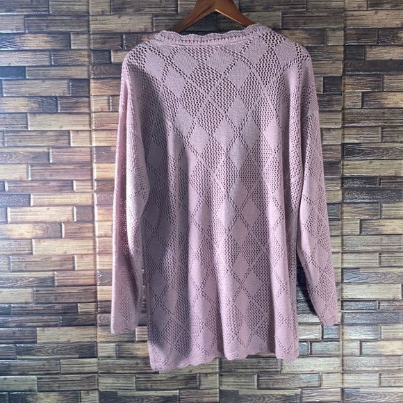 Women’s Large Rose Jaclyn Smith Knot Sweater - Picture 2 of 9